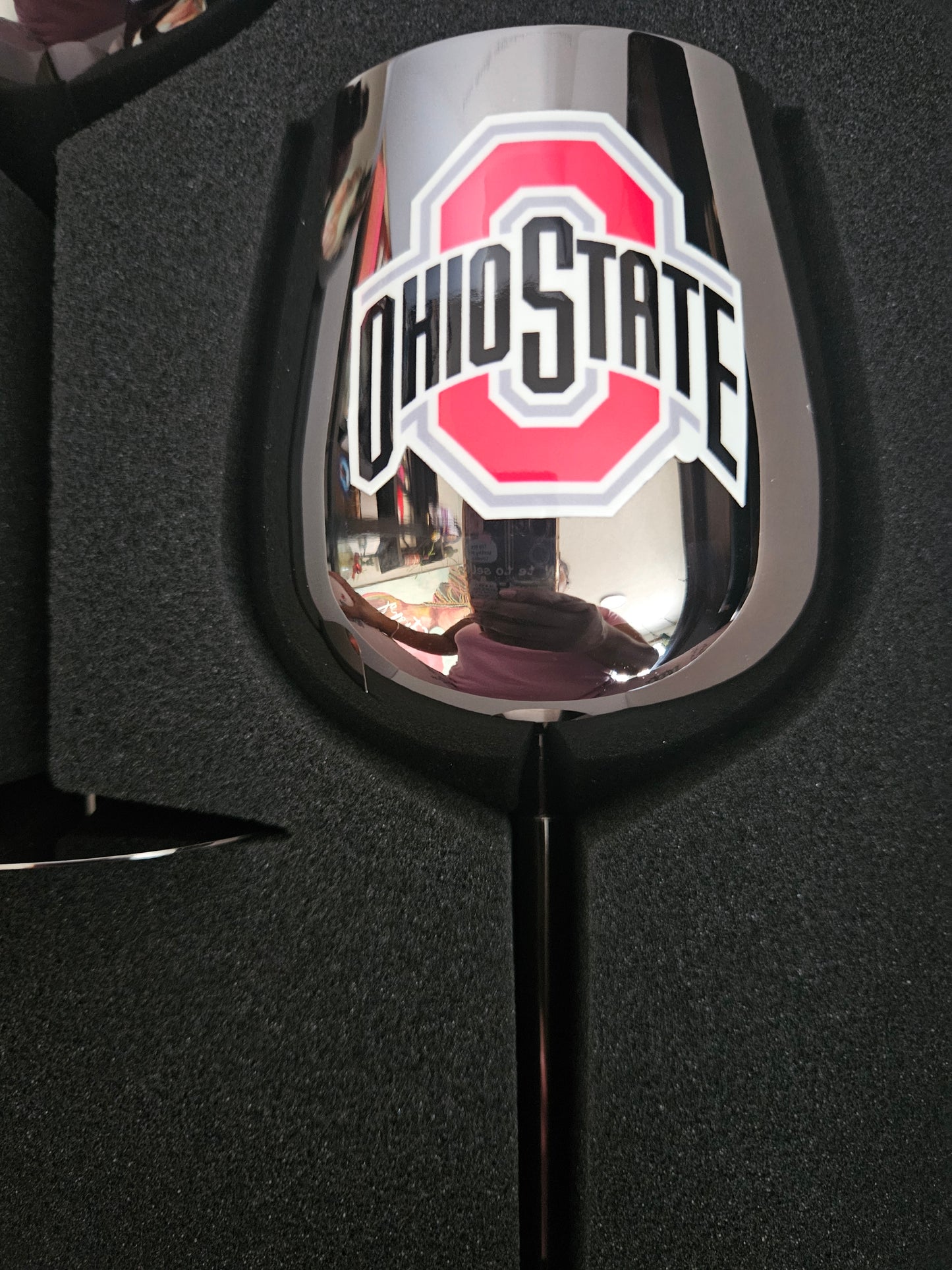 Ohio State Custom UV Print Stainless Steel Wine Glass Set