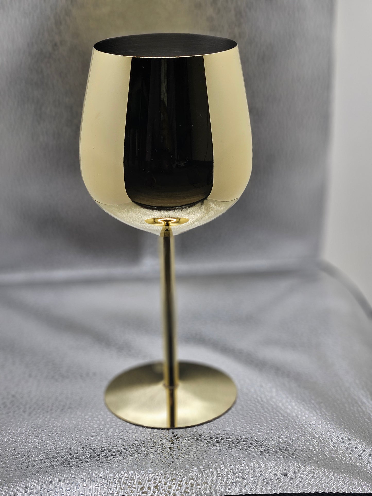 Gold Stainless Steel Wine Goblet (Set of 2)