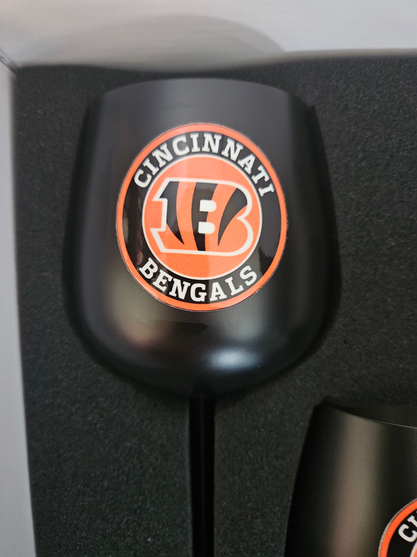 Cincinnati Bengals UV Print Custom Stainless Steel Wine Glass Set
