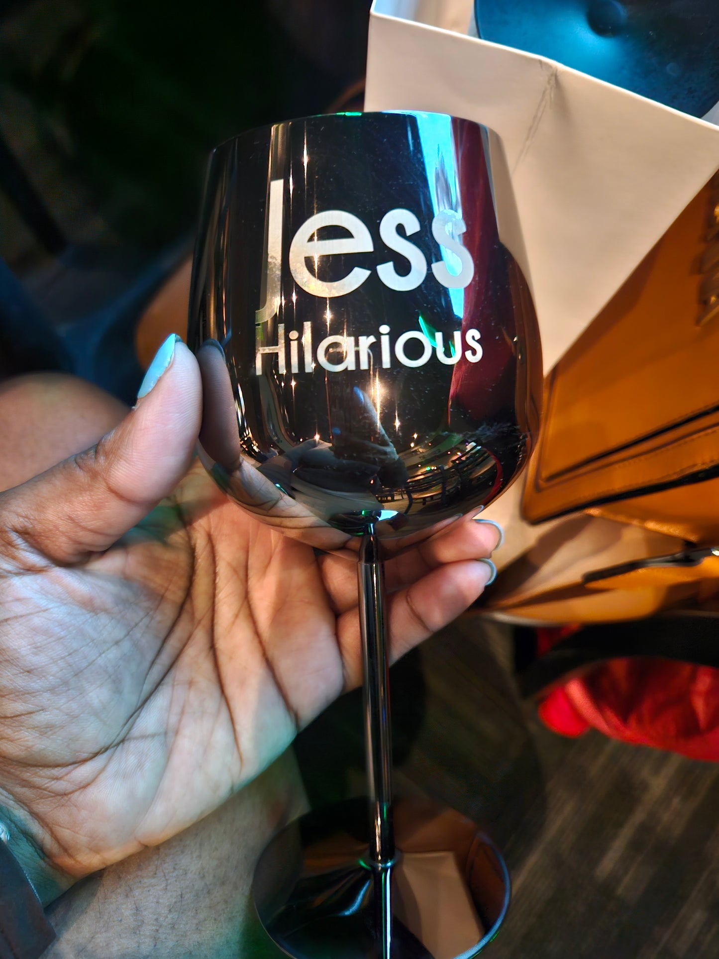 Engraved Custom Stainless Steel Wine Glass Set