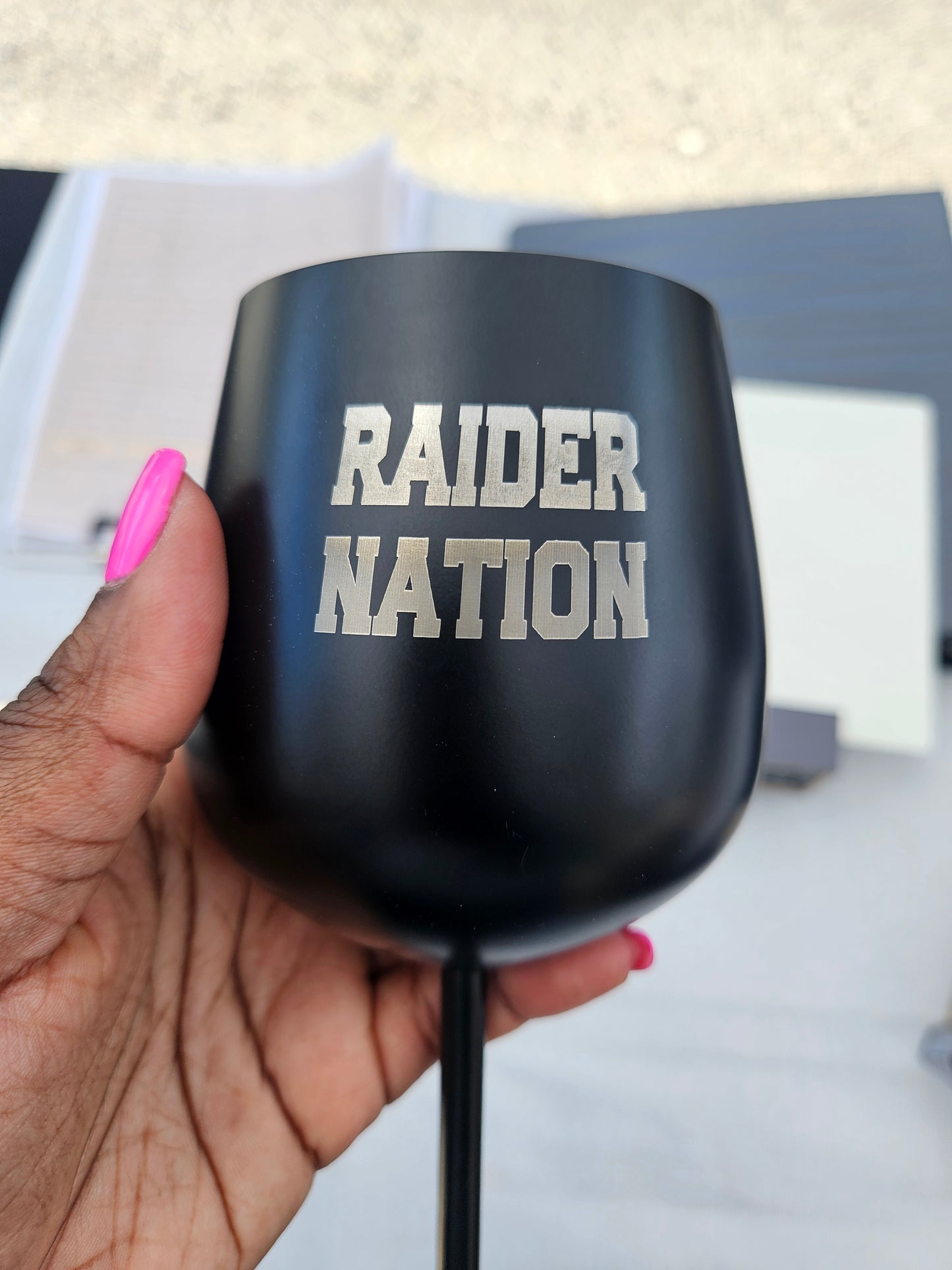 Engraved Custom Stainless Steel Wine Glass Set