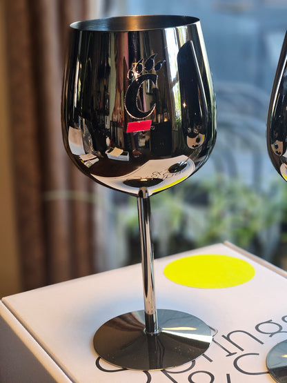 Bearcat UV Print Custom Stainless Steel Wine Glass Set