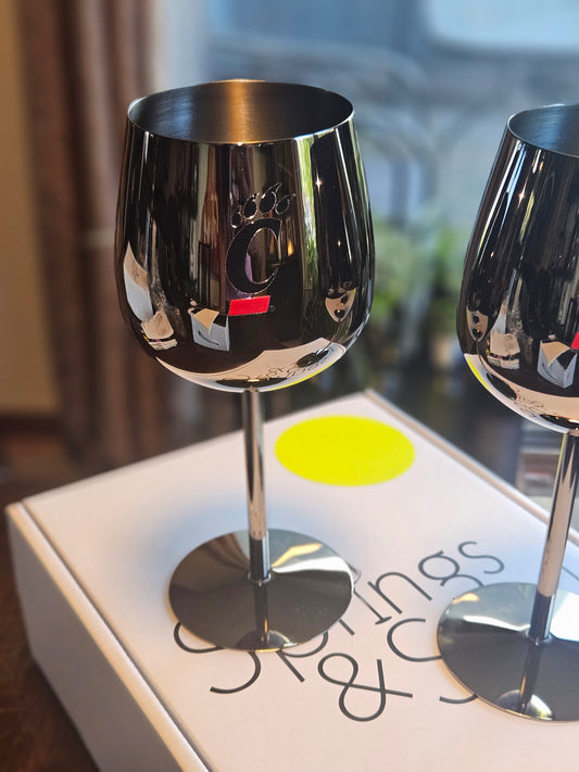 Bearcat UV Print Custom Stainless Steel Wine Glass Set